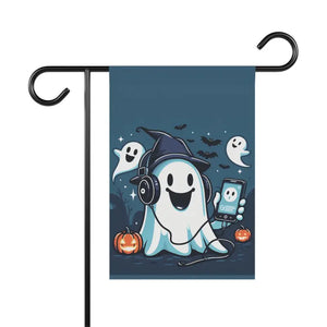 Ghost House Banner - Spooky Halloween Poly Poplin Canvas - Dipaliz - Flags & Windsocks