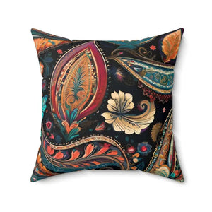 Home Decor - Vibrant Paisley Pattern Throw Pillow - Bold - Dipaliz 20’’ ×