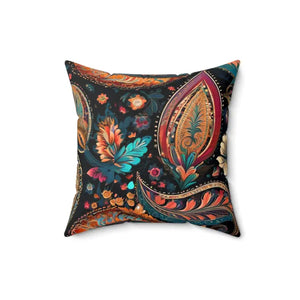 Home Decor - Vibrant Paisley Pattern Throw Pillow - Bold - Dipaliz