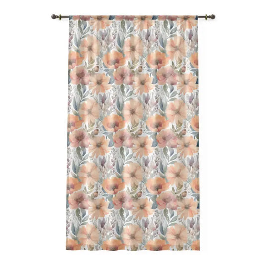 Transform your Space with Watercolor Pastel Flowers Curtains - Sheer / White / 50’’ × 84’’ Home Decor