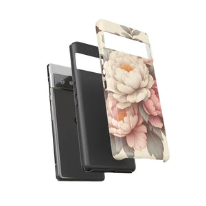 Pastel Large Flowers Phone Case Stylish Tough Design Dipaliz - Mobile Cases