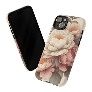 Pastel Large Flowers Phone Case Stylish Tough Design Dipaliz - Mobile Cases