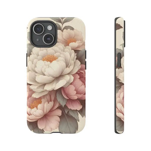 Pastel Large Flowers Phone Case Stylish Tough Design Dipaliz - Iphone 15 / Glossy - Mobile Cases