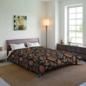 Colorful Paisley Pattern Comforter Vibrant Cozy Style Dipaliz - 88’’ × - Quilts & Comforters