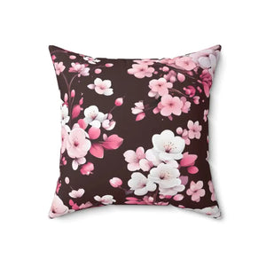 Cherry Blossom Floral Polyester Throw Pillow - Dipaliz - Pillows