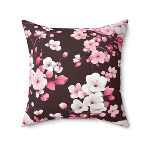 Cherry Blossom Floral Polyester Throw Pillow - Dipaliz - Pillows