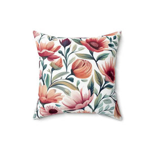 Colorful Large Flowers Polyester Square Pillow - Dipaliz - Throw Pillows