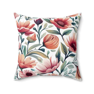 Colorful Large Flowers Polyester Square Pillow - Dipaliz - Throw Pillows
