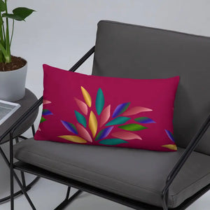 Colorful Petals Throw Pillow Insert Included - Dipaliz - Pillows
