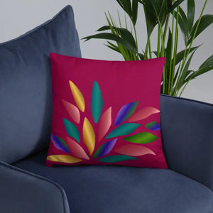 Colorful Petals Throw Pillow Insert Included - Dipaliz - Pillows
