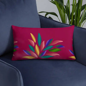 Colorful Petals Throw Pillow Insert Included - Dipaliz - Pillows