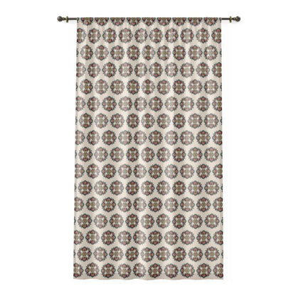 Transform your Space with Cozy Mandal Curtains Eco-conscious Style - Sheer / White / 50’’ × 84’’ Home Decor