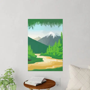 Wall Decals - Durable Polyester Mountain Design - Dipaliz - 24’’ x 36’’ - Home Decor