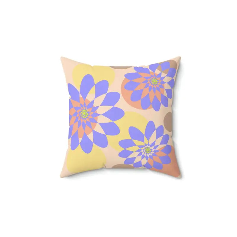 Polyester Square Pillow - Cozy Floral Vibes | Dipaliz - 14’’ × - Throw Pillows