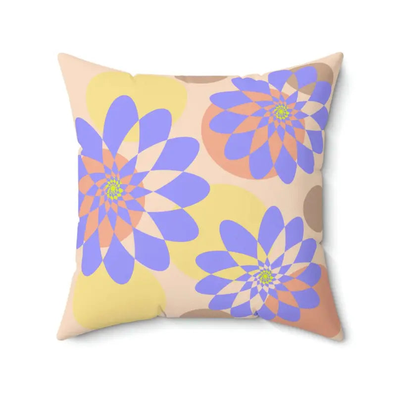 Transform your Space with a Vibrant Floral Polyester Square Pillow - 20’’ × Home Decor