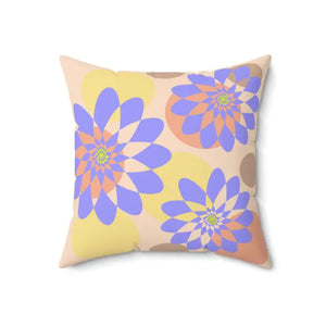 Polyester Square Pillow Floral Pattern Cozy Garden Retreat - Dipaliz - Throw Pillows
