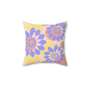 Polyester Square Pillow Floral Pattern Cozy Garden Retreat - Dipaliz - Throw Pillows