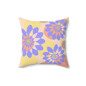 Polyester Square Pillow Floral Pattern Cozy Garden Retreat - Dipaliz - Throw Pillows