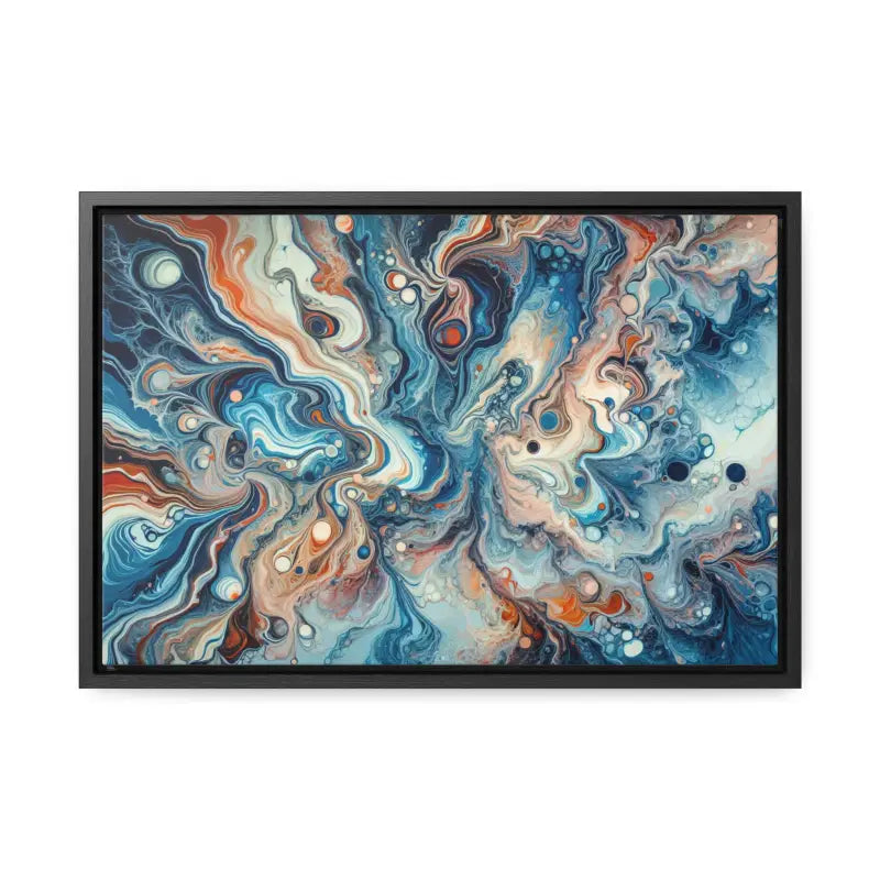 Transform your Space with Fluid Abstract Gallery Canvas Wraps - 18″ x 12″ / Black / Premium (1.25″)