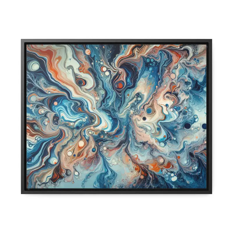 Transform your Space with Fluid Abstract Gallery Canvas Wraps - 20″ x 16″ / Black / Premium (1.25″)