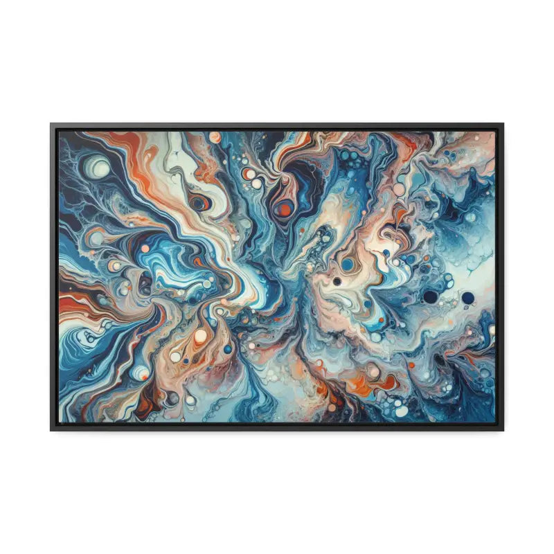 Transform your Space with Fluid Abstract Gallery Canvas Wraps - 30″ x 20″ / Black / Premium (1.25″)