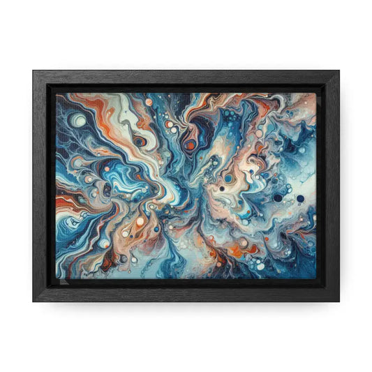 Transform your Space with Fluid Abstract Gallery Canvas Wraps - 7’’ x 5’’ / Black / Premium (1.25″)