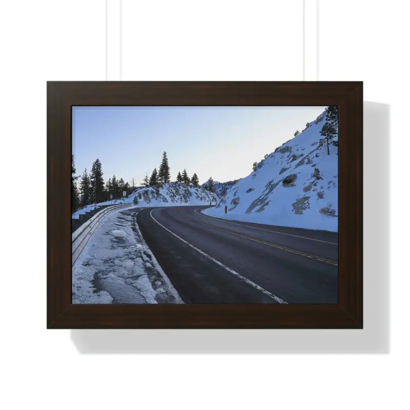 Transform your Space with Frosty Framed Horizontal Poster - 16″ × 12″ / Walnut