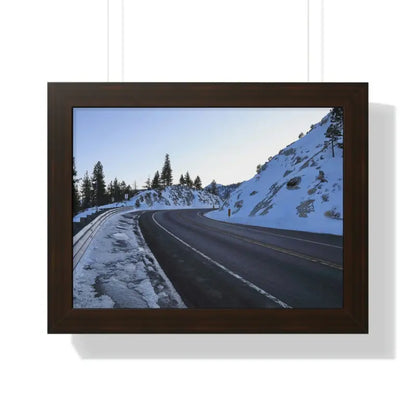 Transform your Space with Frosty Framed Horizontal Poster - 16″ × 12″ / Walnut