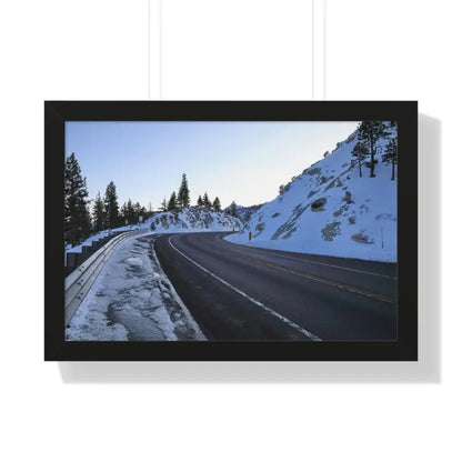 Transform your Space with Frosty Framed Horizontal Poster - 24″ × 16″ / Black