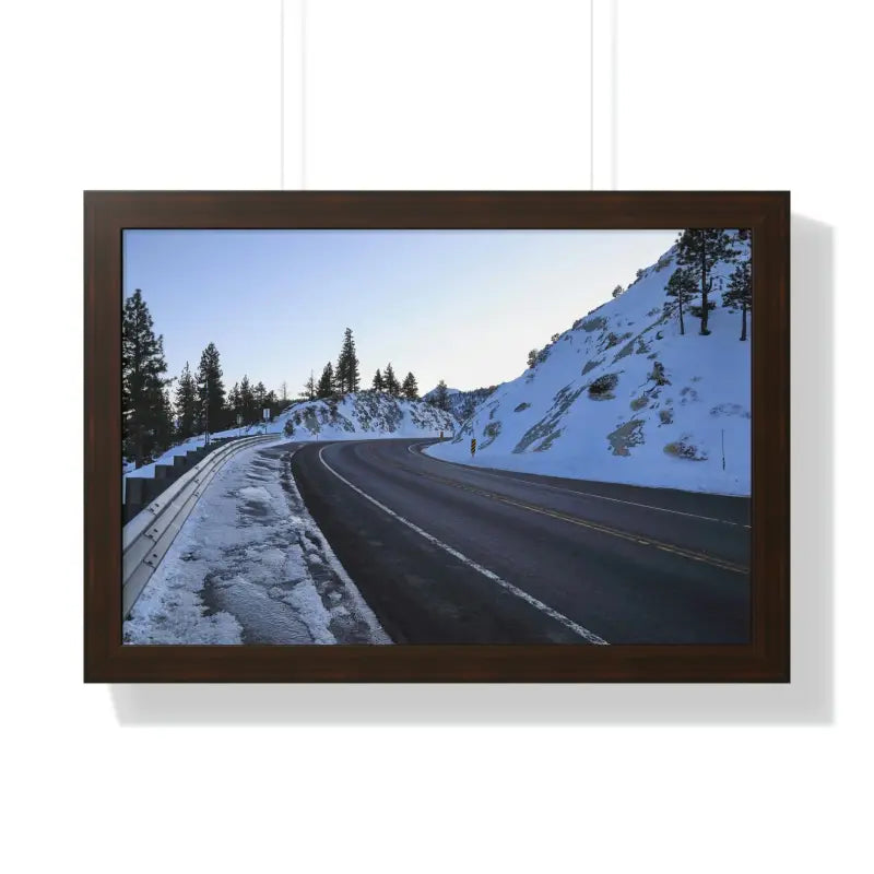 Transform your Space with Frosty Framed Horizontal Poster - 24″ × 16″ / Walnut