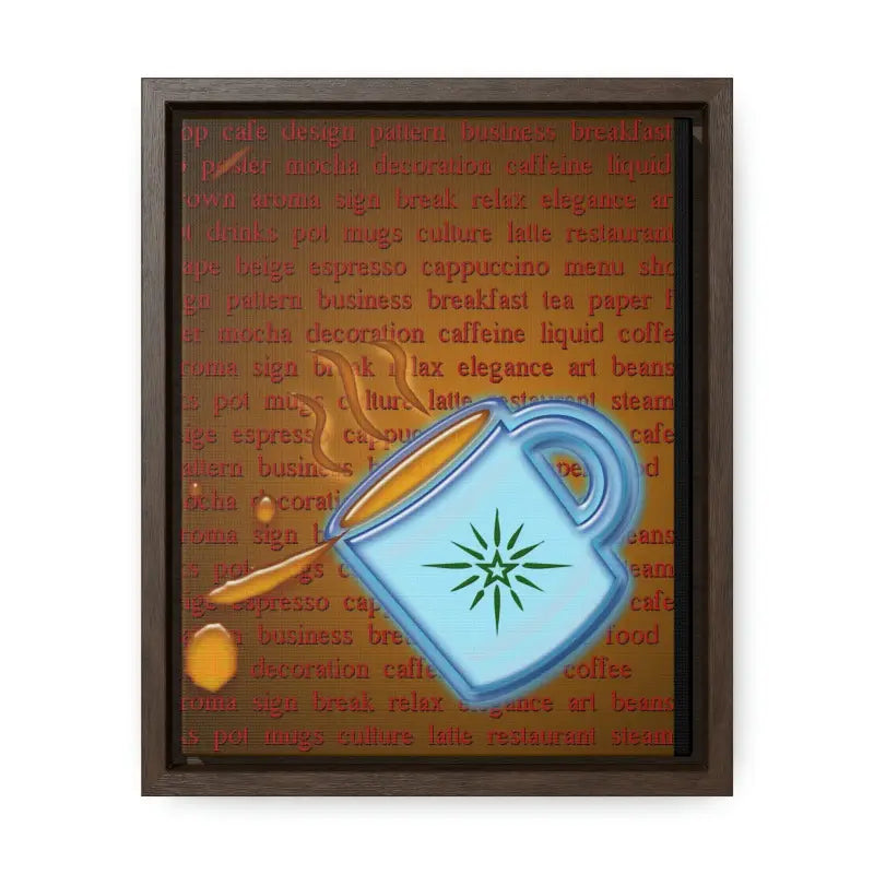 Elevate your Space with Premium Coffee Mug Canvas Wraps - 8″ x 10″ / Gallery (1.25″) / Walnut