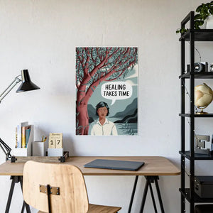 Healing Takes Time High-gloss Poster Paper - Mental Health - Dipaliz - 23.4’’ x 33.1’’ (vertical) / Glossy - Posters