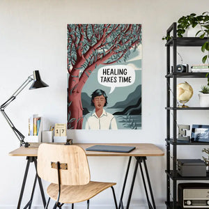 Healing Takes Time High-gloss Poster Paper - Mental Health - Dipaliz - 33.1’’ x 46.8’’ (vertical) / Glossy - Posters