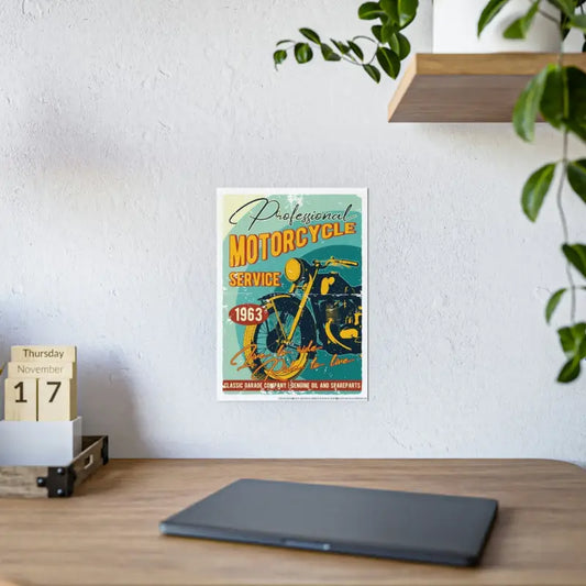 Revamp your Space with Ultimate Gloss Motorcycle Posters - 11.7’’ x 16.5’’ (vertical) / Glossy Poster