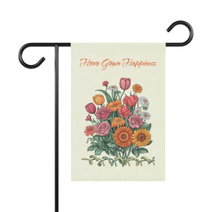 Home Grown Happiness Banner - Vibrant Garden Decor - Dipaliz - Flags & Windsocks