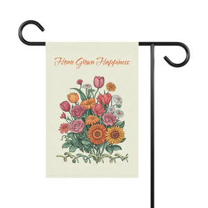 Home Grown Happiness Banner - Vibrant Garden Decor - Dipaliz - Flags & Windsocks
