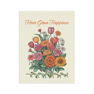 Home Grown Happiness Banner - Vibrant Garden Decor - Dipaliz - Flags & Windsocks