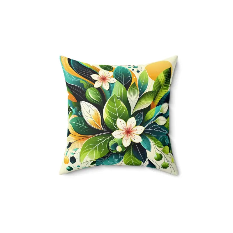 Transform your Space with Leaves Pattern Polyester Pillow - 14’’ × Home Decor