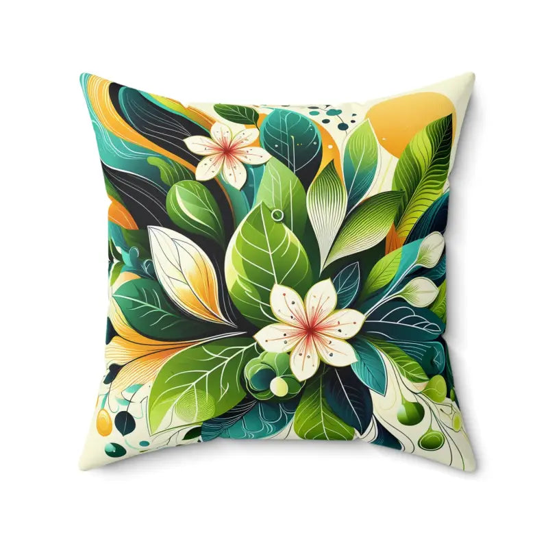 Transform your Space with Leaves Pattern Polyester Pillow - 20’’ × Home Decor