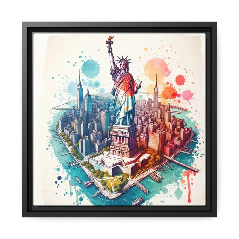 Capture Nyc’s Energy with a York City Map Matte Canvas - 14’’ x (square) / Black / 1.25’’