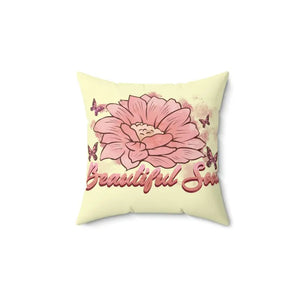 Spun Polyester Square Pillow - Modern Cozy Decor - Dipaliz - 14’’ × - Throw Pillows