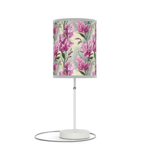 Pink Floral Print Lamp - Vibrant Glow Magic - Dipaliz - Light Grey / White / one Size - Lamps
