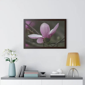 Framed Horizontal Poster Pink Magnolia Wall Art - Dipaliz - Posters Prints & Visual Artwork