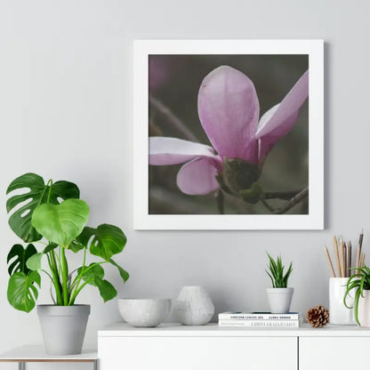 Pink Magnolia Framed Horizontal Poster: Elegance in Every Size! - Poster