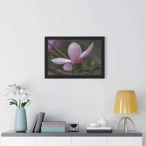 Framed Horizontal Poster Pink Magnolia Wall Art - Dipaliz - Posters Prints & Visual Artwork