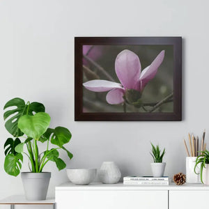 Framed Horizontal Poster Pink Magnolia Wall Art - Dipaliz - Posters Prints & Visual Artwork