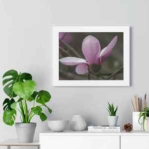 Framed Horizontal Poster Pink Magnolia Wall Art - Dipaliz - Posters Prints & Visual Artwork
