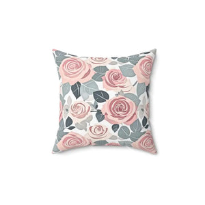 Vibrant Pink Rose Spun Polyester Pillow Statement Decor - Dipaliz - 14’’ × - Throw Pillows