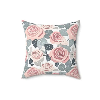 Vibrant Pink Rose Spun Polyester Pillow: Cozy & Chic Decor - 16’’ × Home