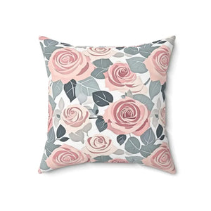 Vibrant Pink Rose Spun Polyester Pillow Statement Decor - Dipaliz - 18’’ × - Throw Pillows
